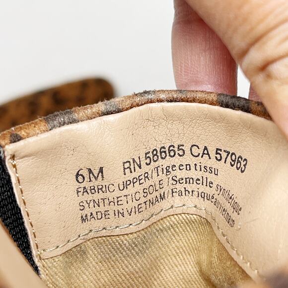 Abound Womens 6 Leopard Print Pointed Toe Slip On Flats Animal Brown Tan Black - Picture 8 of 11